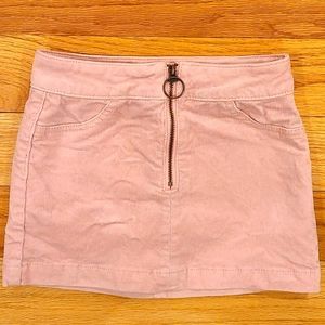 Justice pink corduroy skirt; size 6